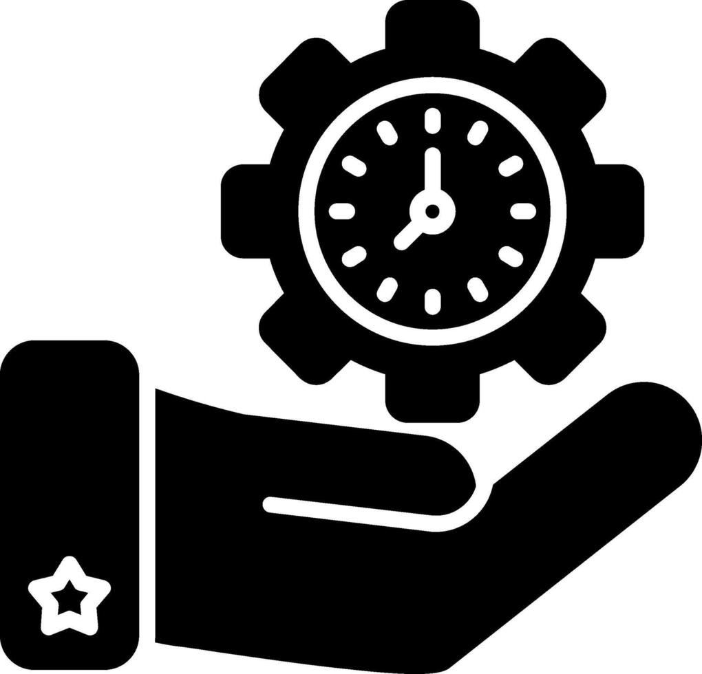 Time Management Glyph Icon vector