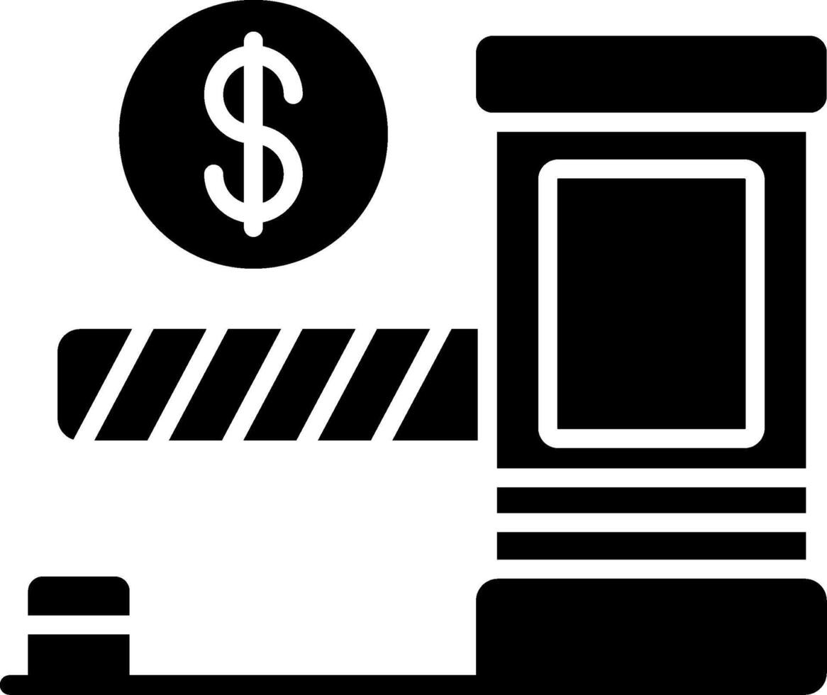 Toll Glyph Icon vector
