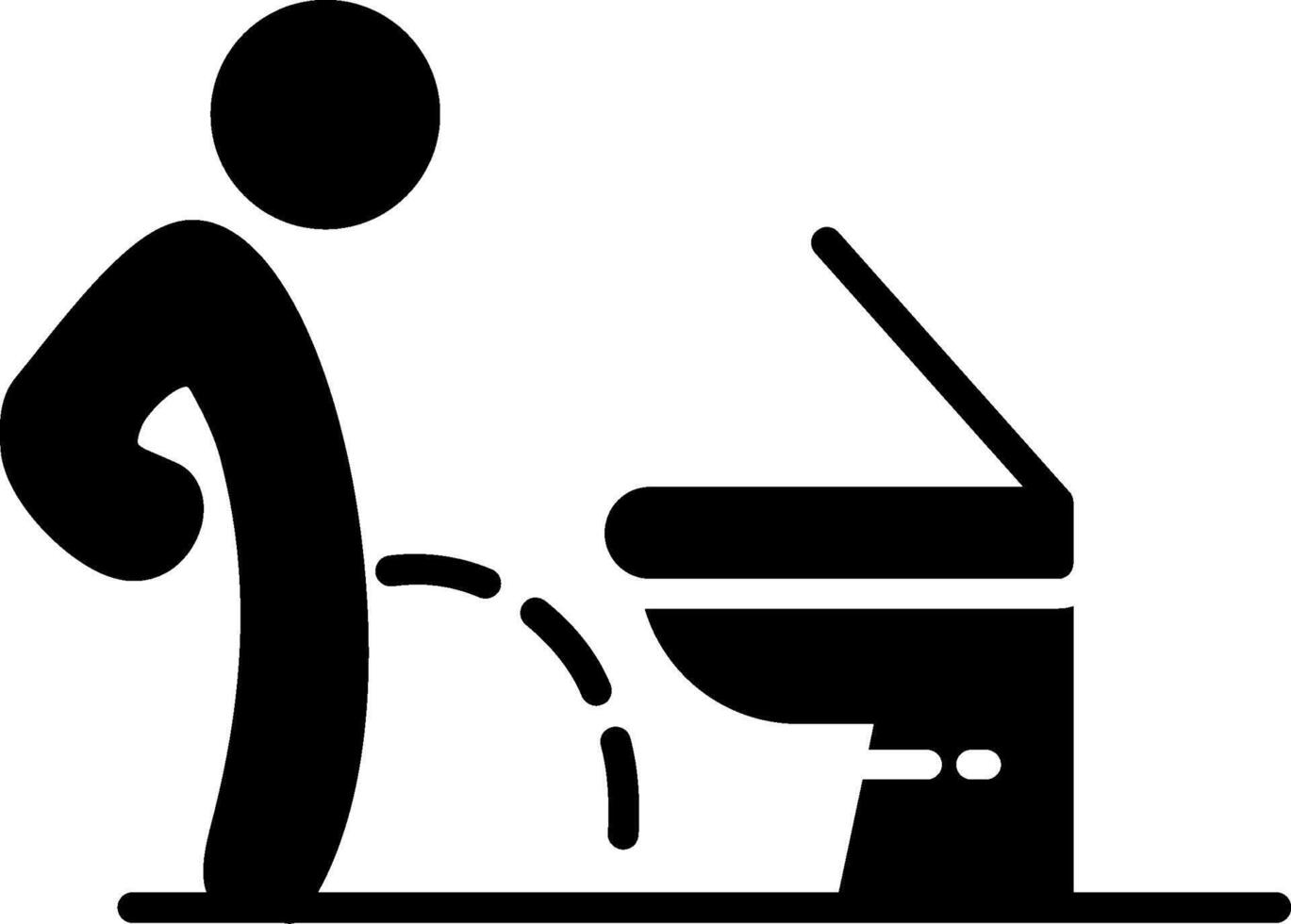 Toilet Glyph Icon vector