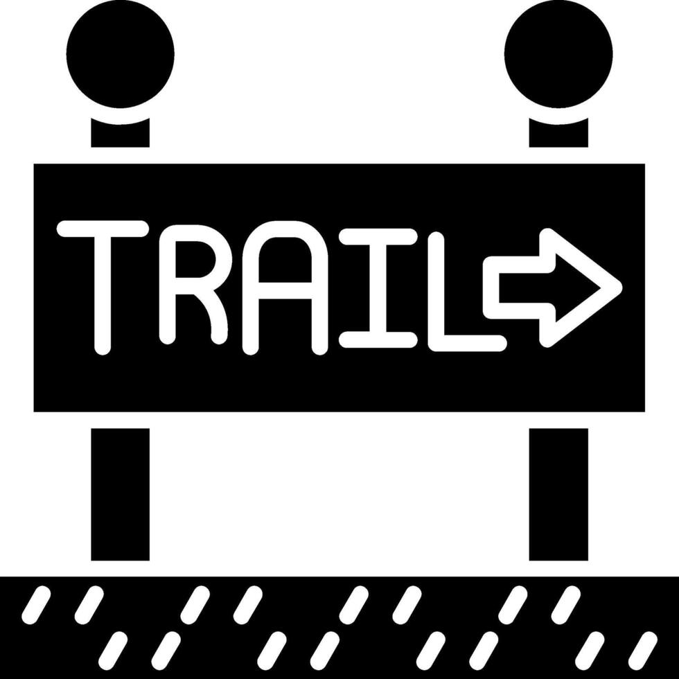 Signboard Glyph Icon vector