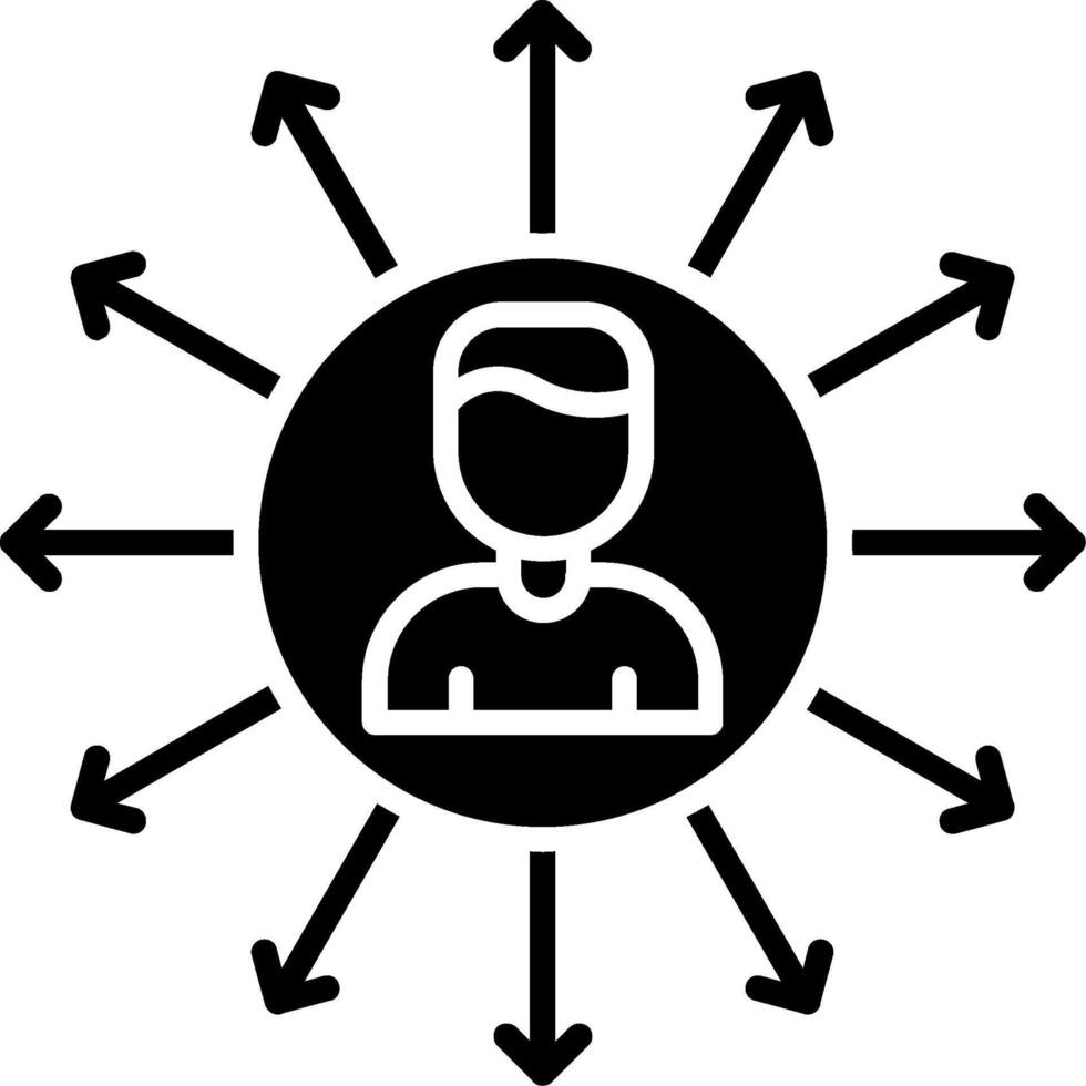 Viral Glyph Icon vector