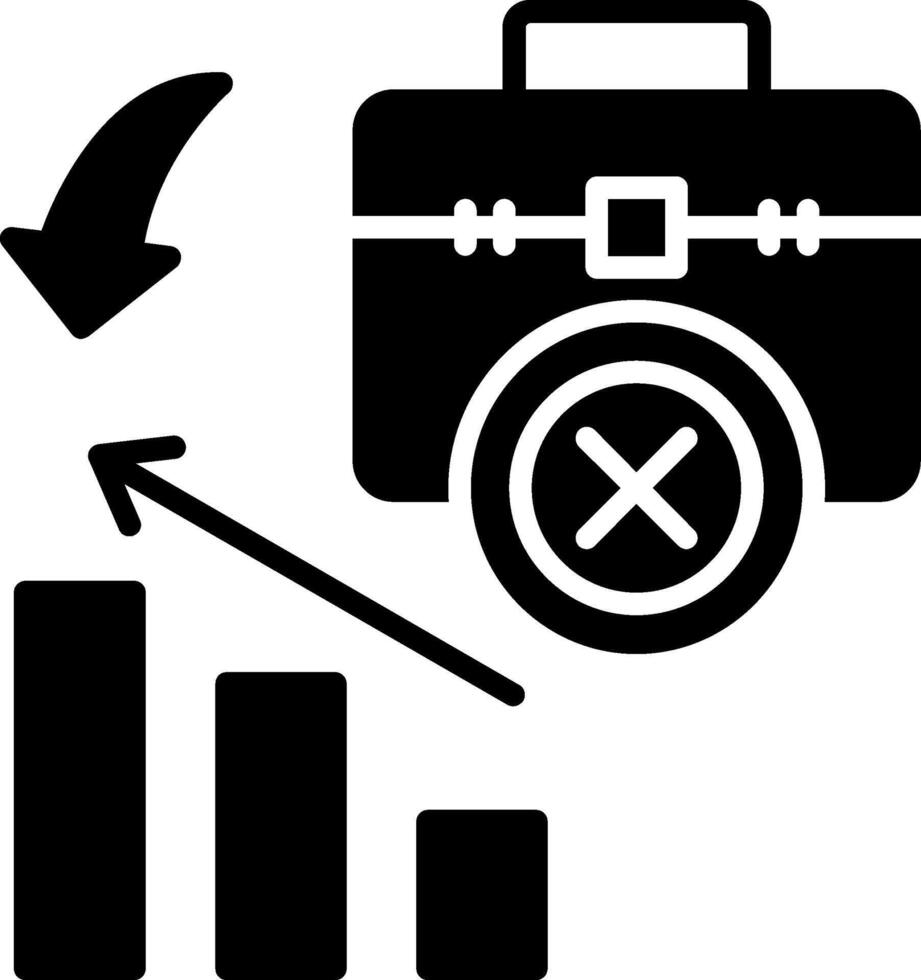 Unemployment Glyph Icon vector