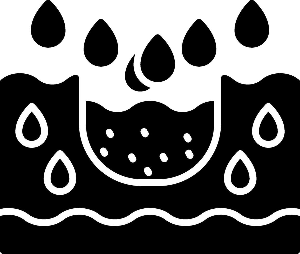Water Glyph Icon vector