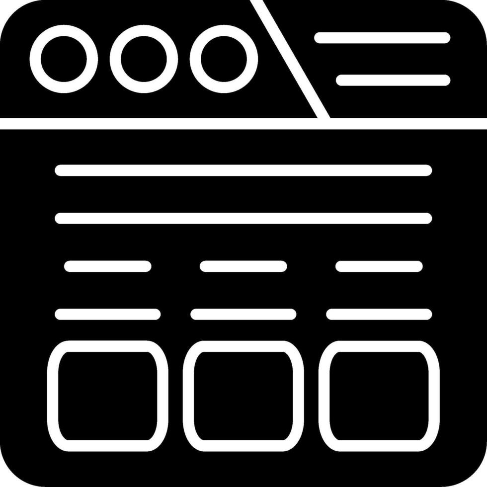 Web Browser Glyph Icon vector