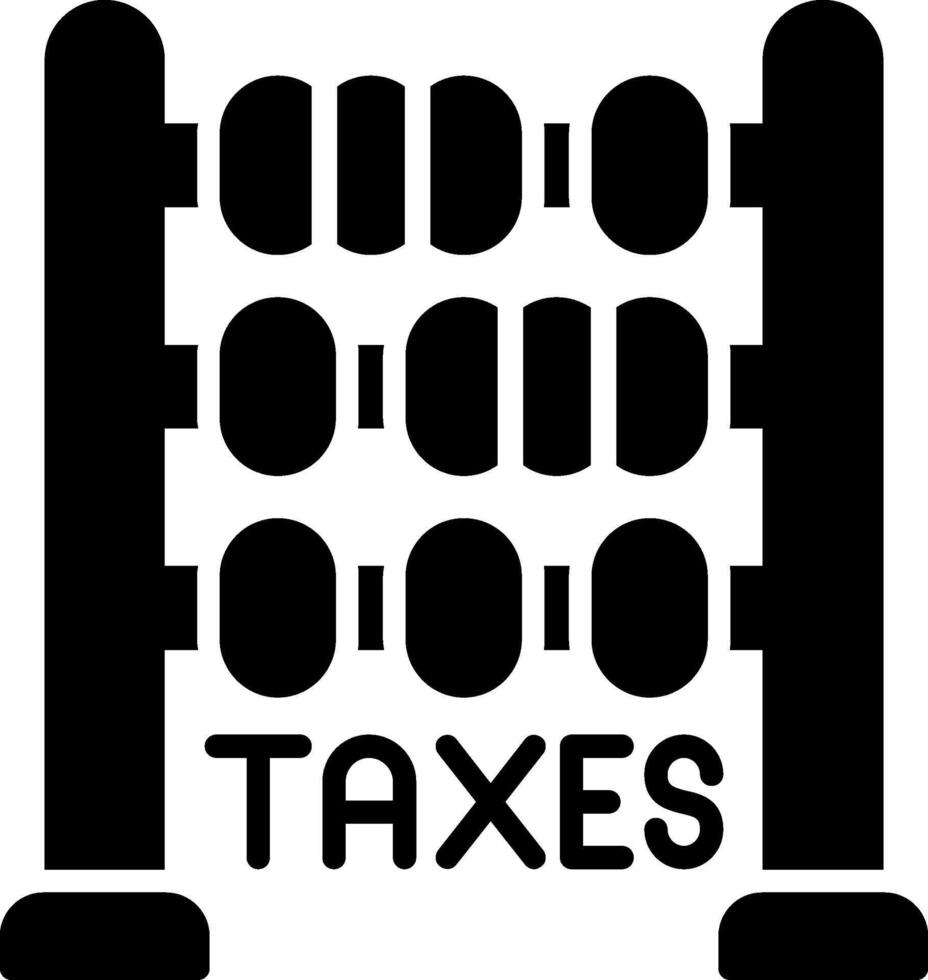 Abacus Glyph Icon vector