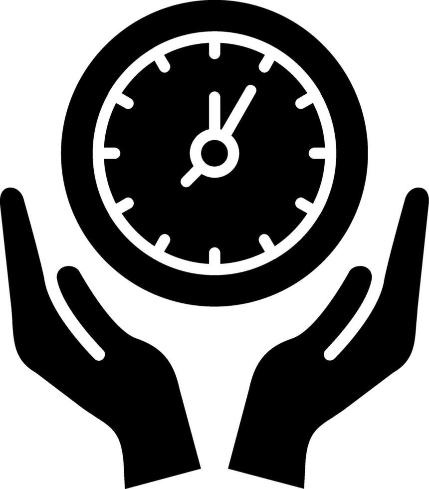 Timekeeping Glyph Icon vector