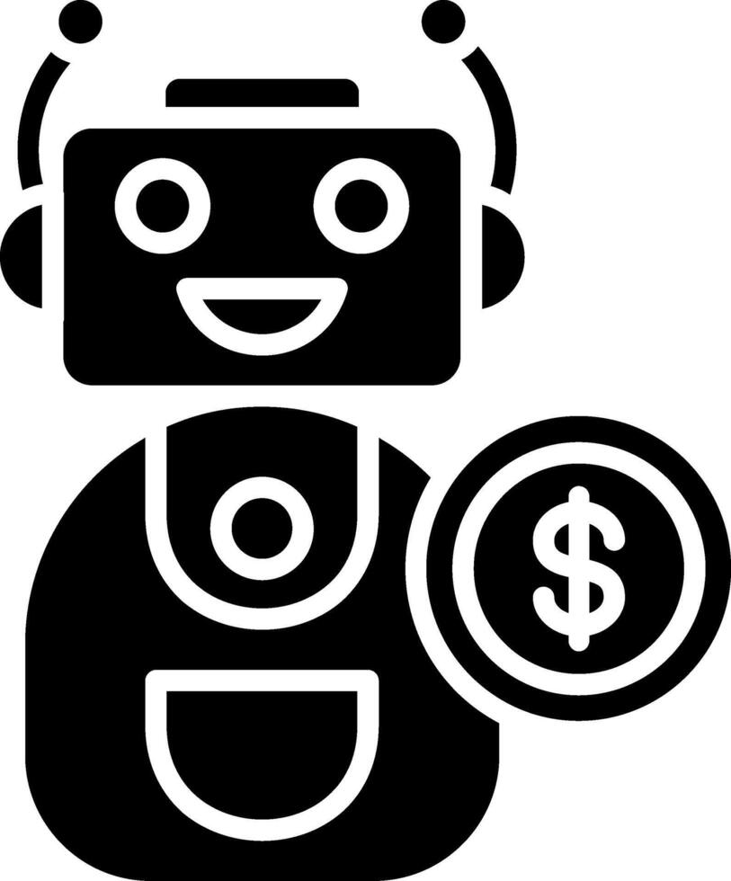Bot Glyph Icon vector