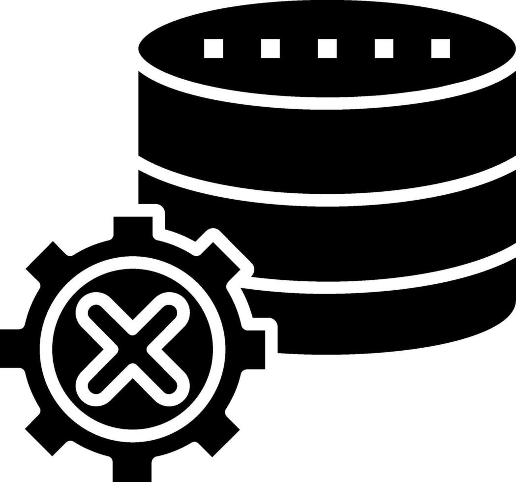 Database Glyph Icon vector