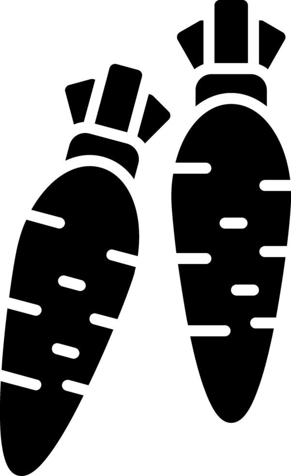 Daikon Glyph Icon vector
