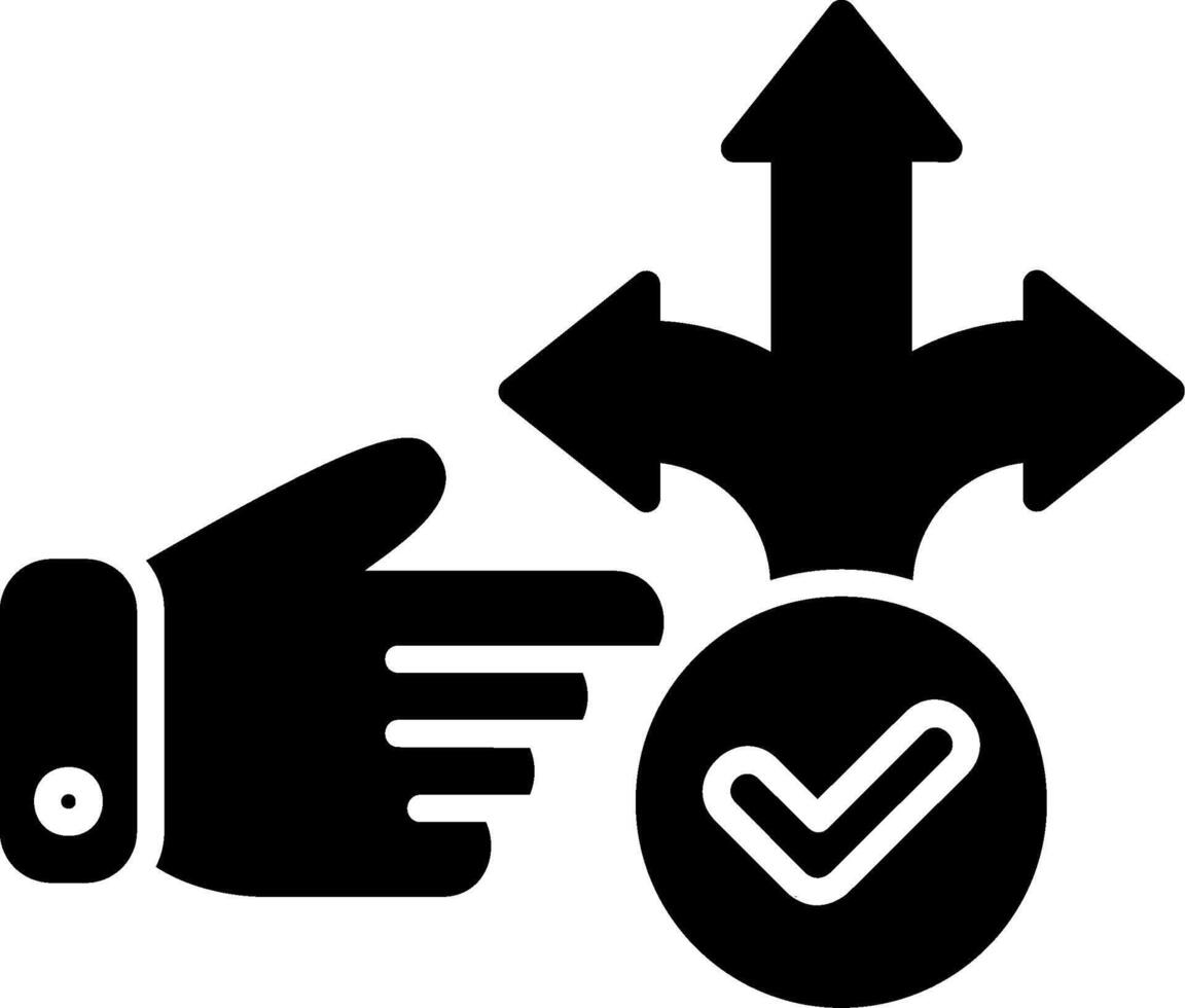 Decision Making Glyph Icon vector