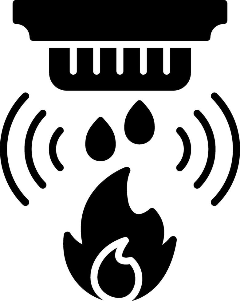 Fire Detector Glyph Icon vector