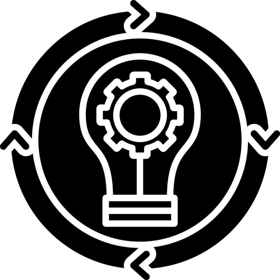 Idea Generation Glyph Icon vector