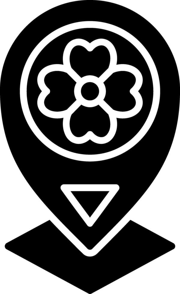 Location Glyph Icon vector