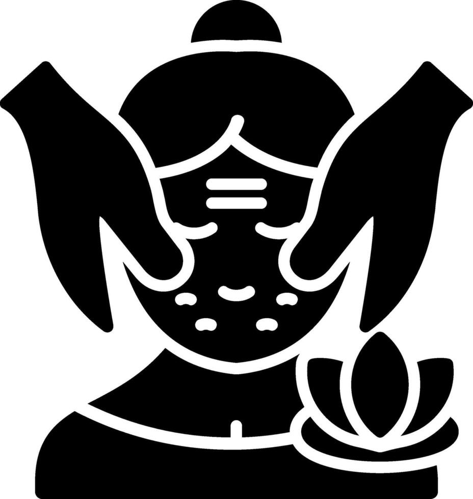 Massage Glyph Icon vector