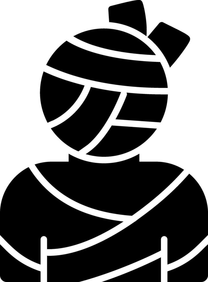 Mummy Glyph Icon vector