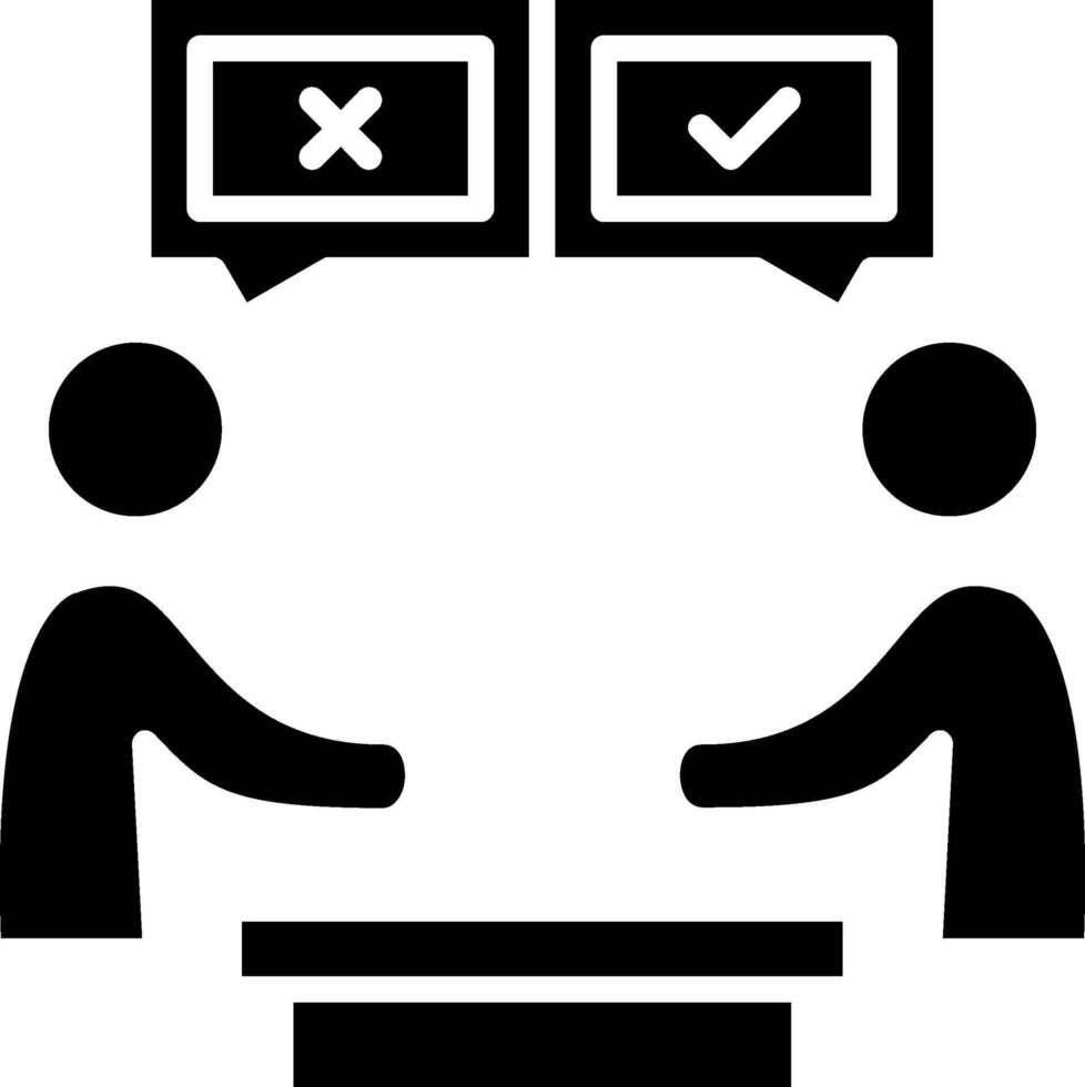 Mentoring Glyph Icon vector