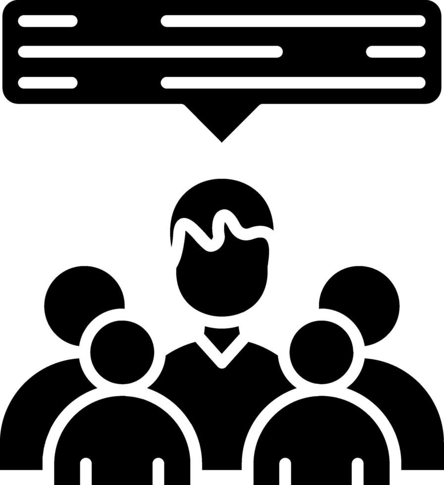 Opinion Glyph Icon vector
