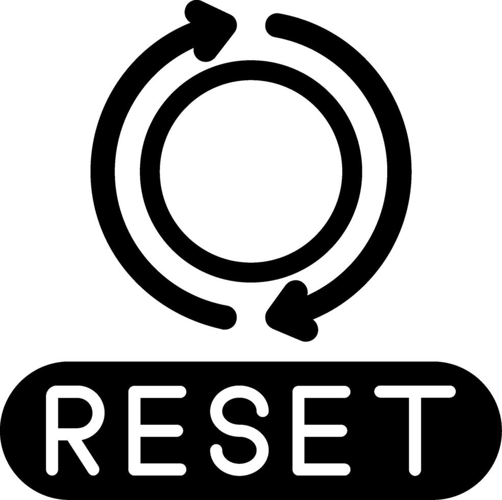 Reset Glyph Icon vector