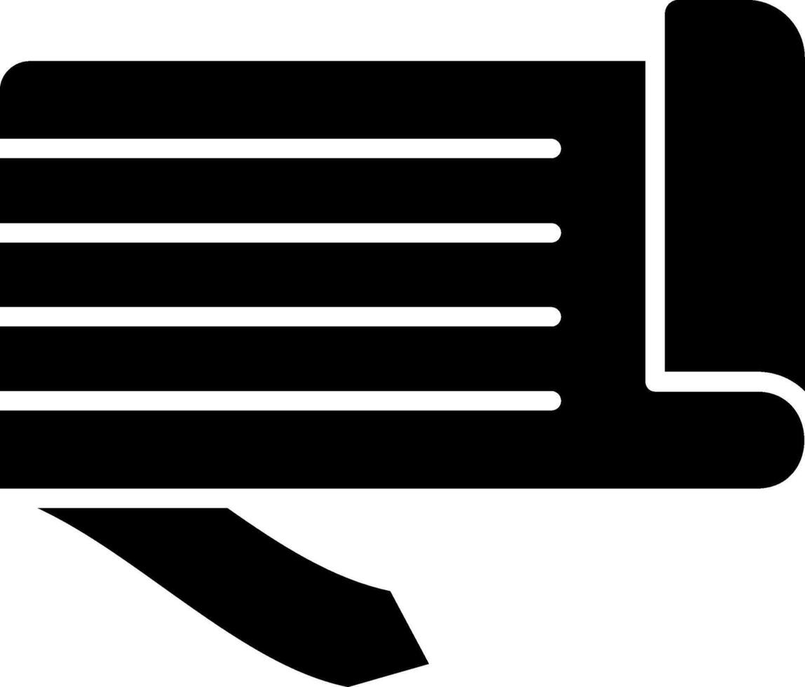 Ribbon Folds Glyph Icon vector