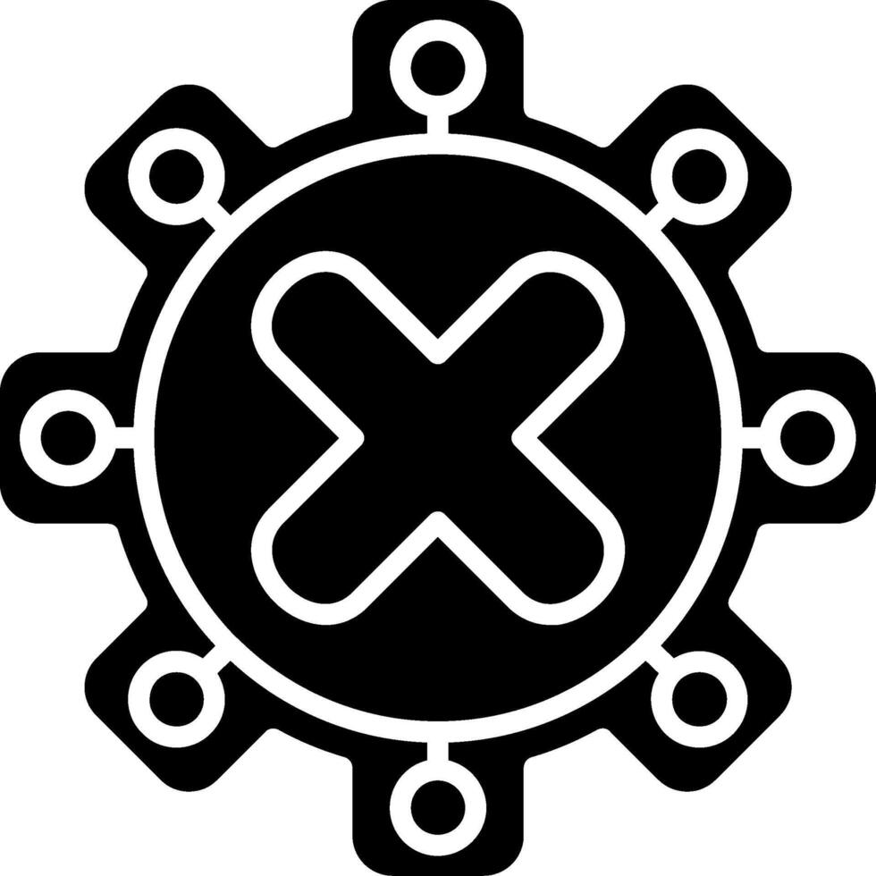 Quality Control Glyph Icon vector