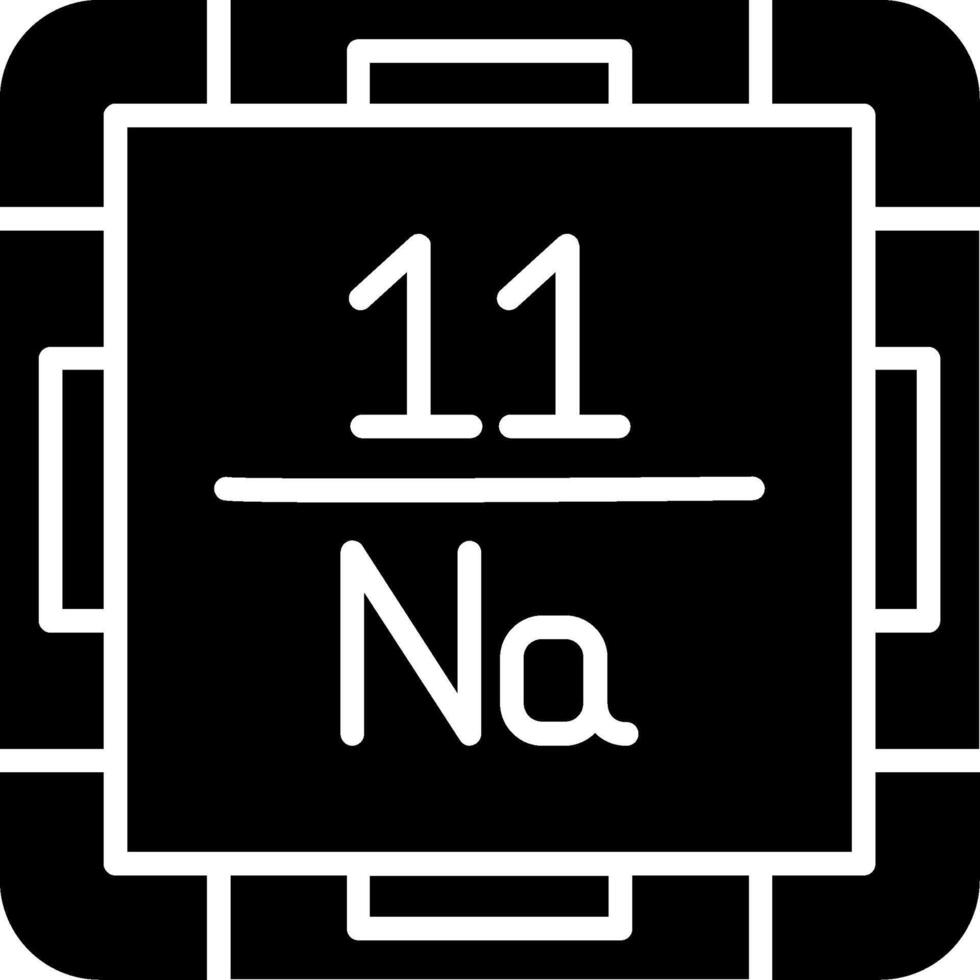 Sodium Glyph Icon vector