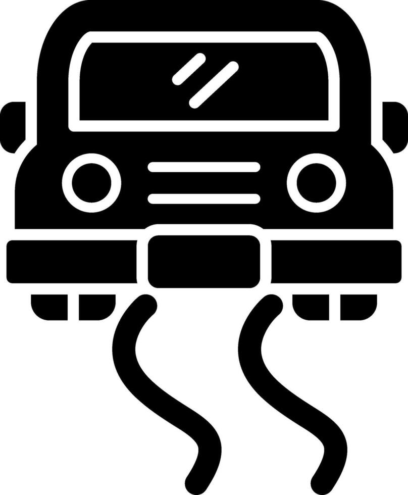 Slippery Road Glyph Icon vector