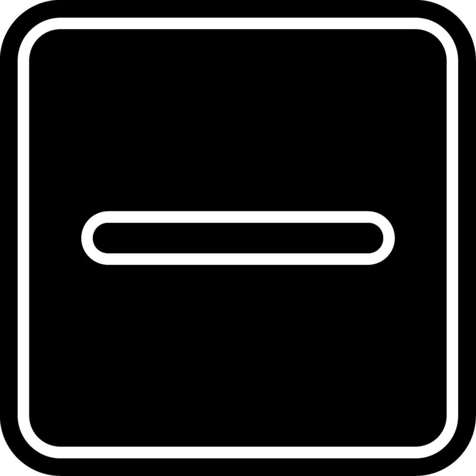 Minus Glyph Icon vector