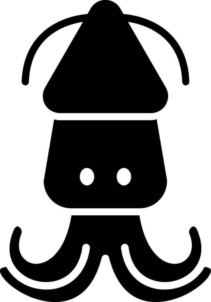 Squid Glyph Icon vector
