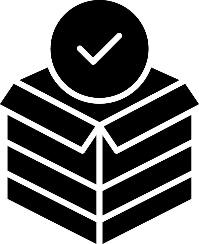 Unboxing Glyph Icon vector