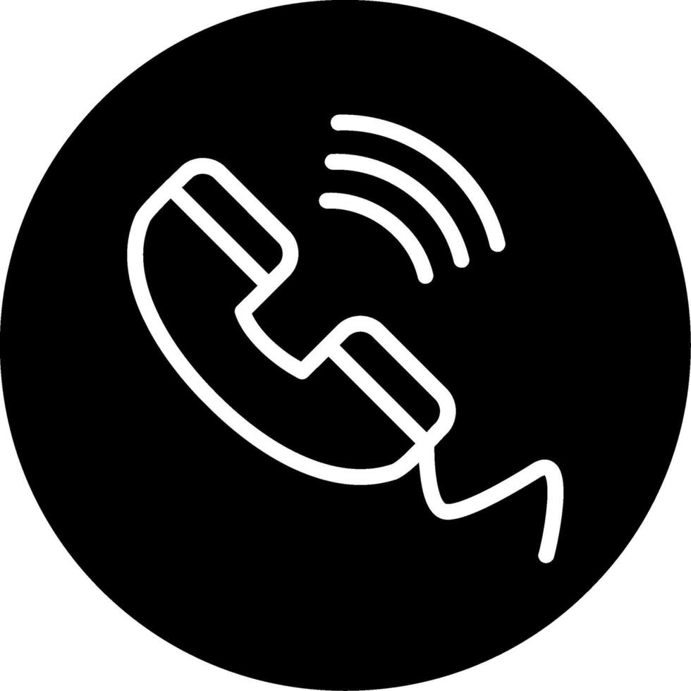 phone call Glyph Icon vector