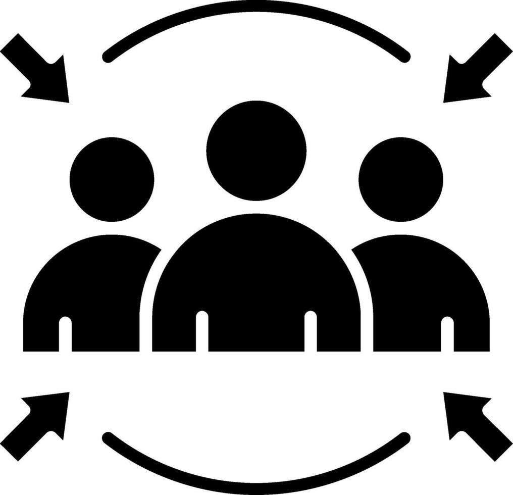 Team Glyph Icon vector