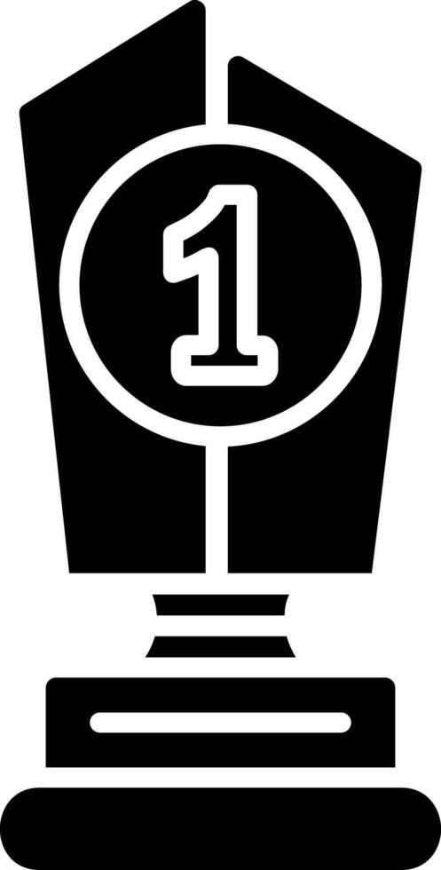 1st Prize Glyph Icon vector