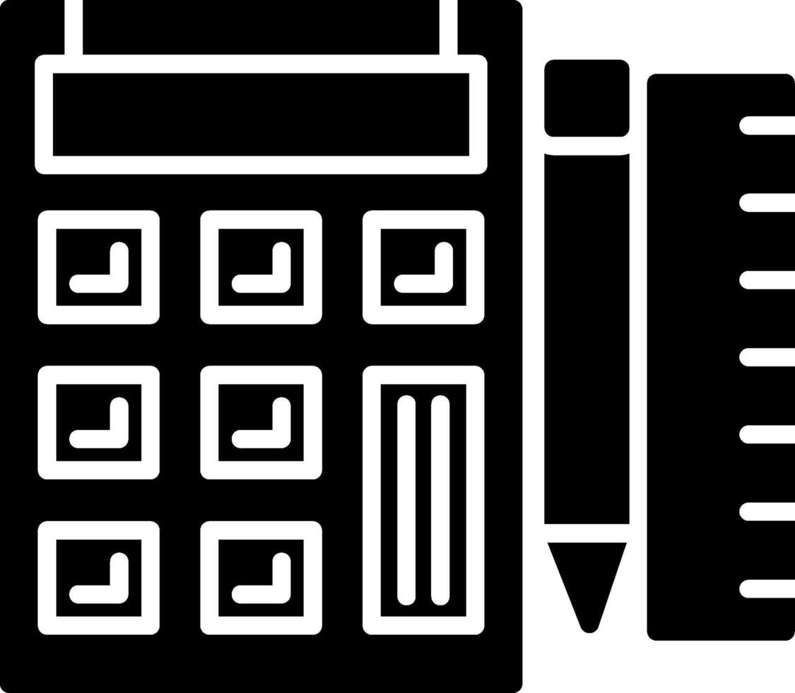 Calculator Glyph Icon vector