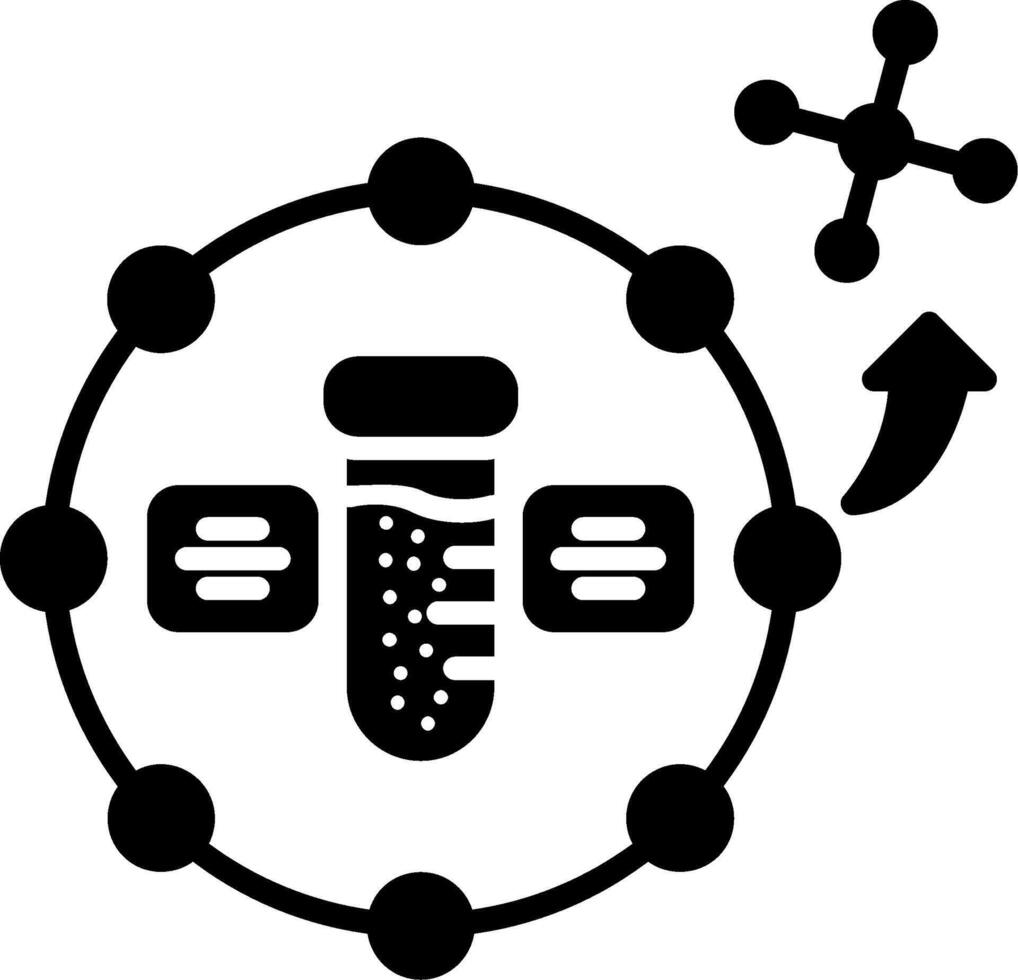 Chemicals Glyph Icon vector