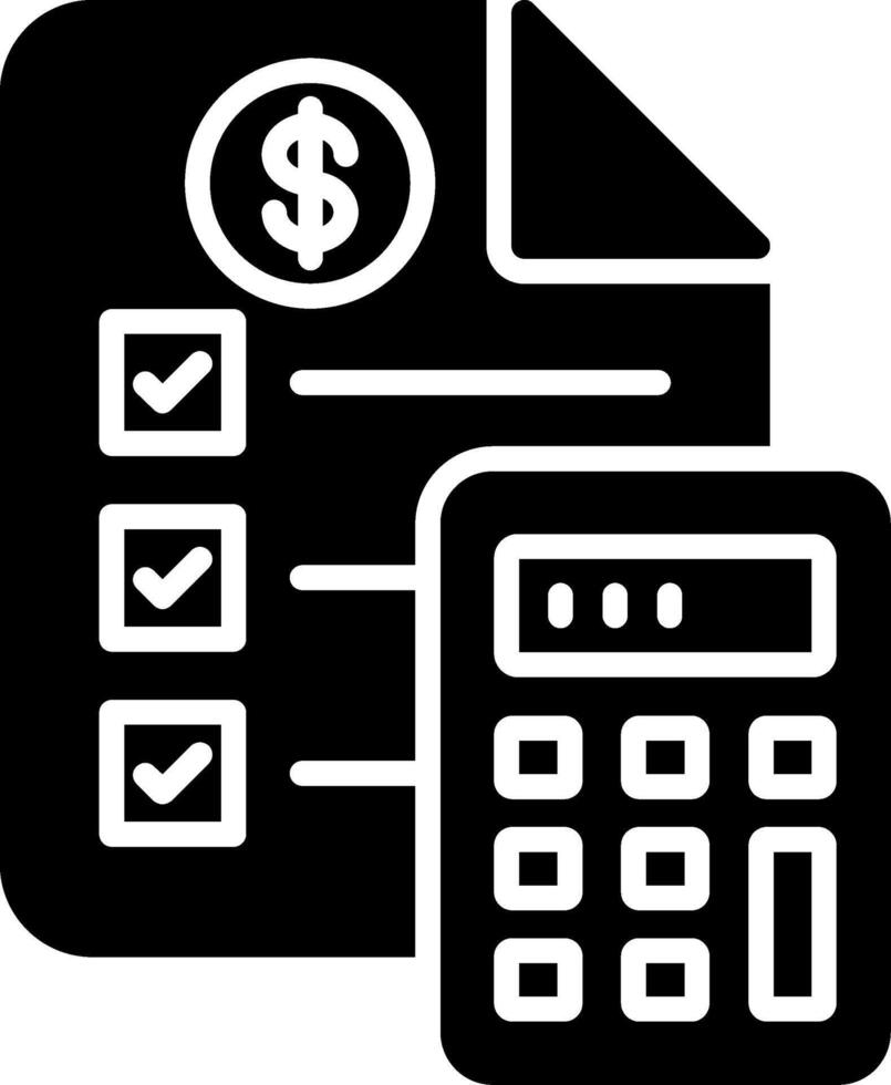 Budget Glyph Icon vector