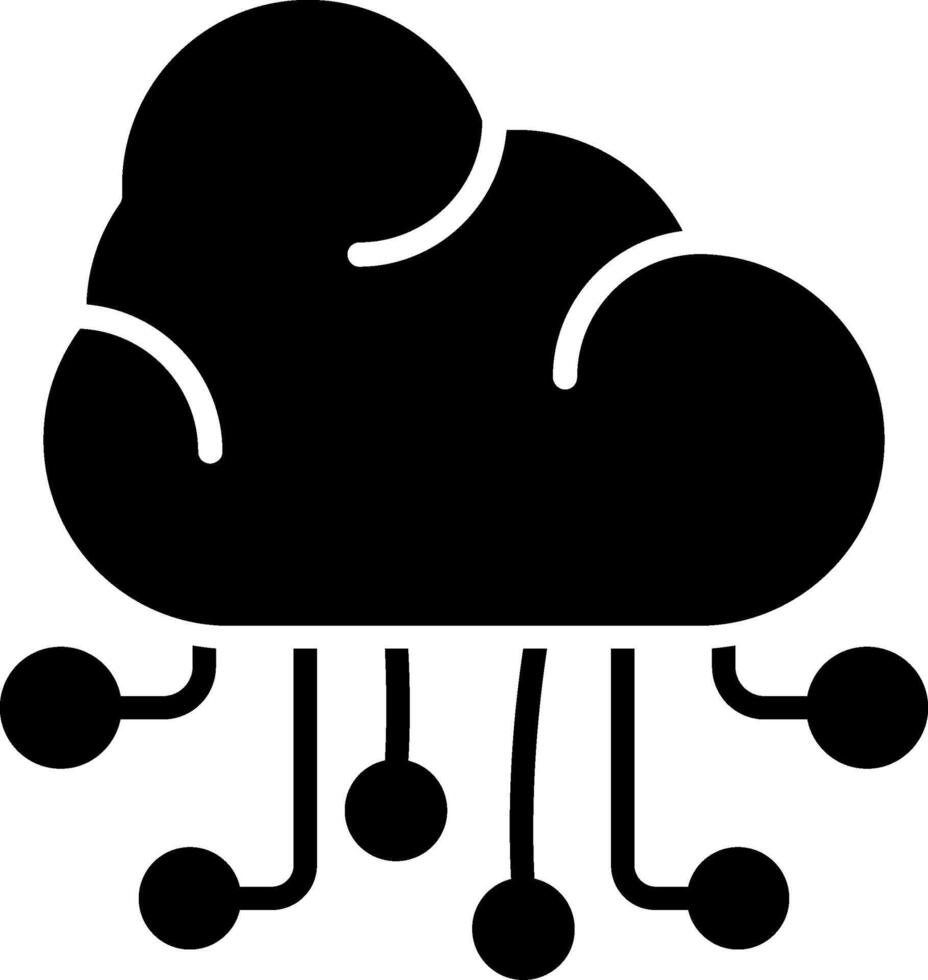 Cloud Glyph Icon vector