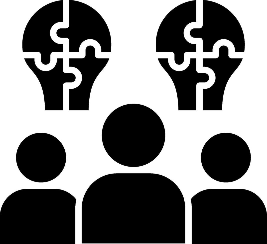 Team Building Glyph Icon vector