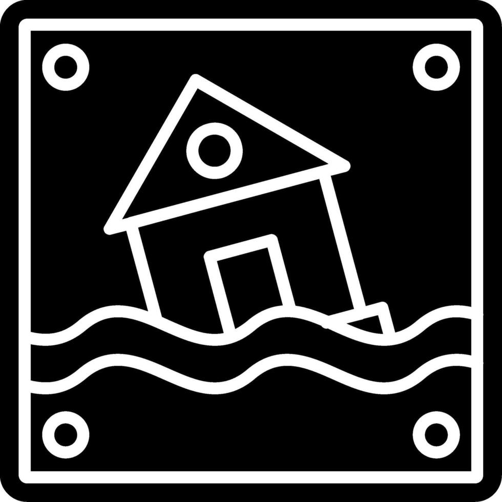 Flood Glyph Icon vector