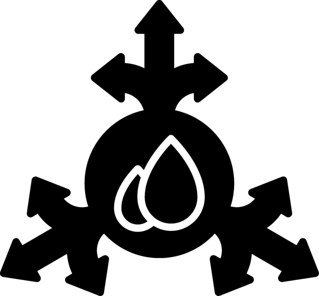Water Glyph Icon vector
