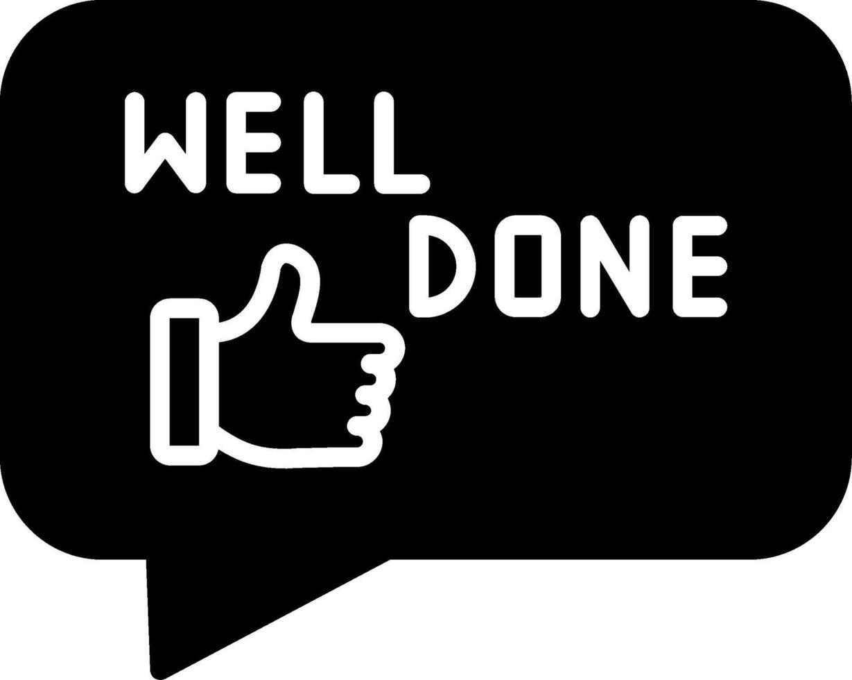 Well Done Glyph Icon vector