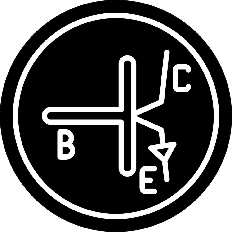 Transitor Glyph Icon vector