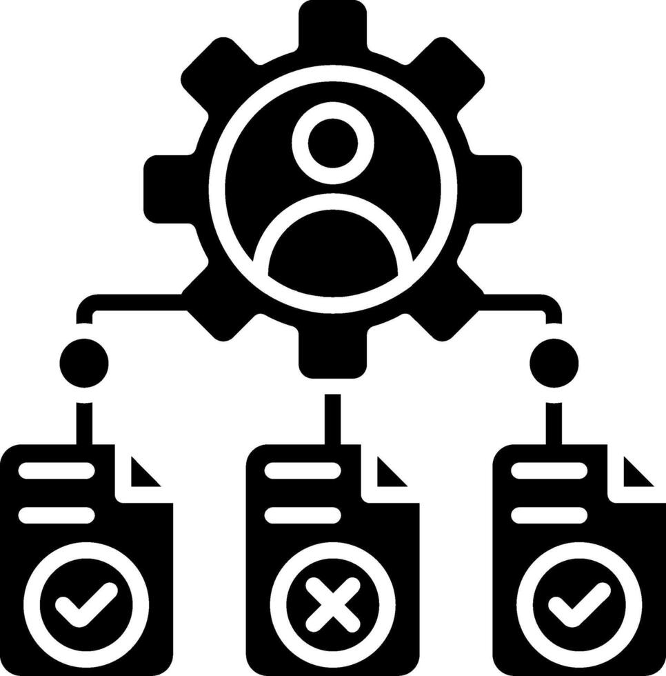 Team Task Glyph Icon vector