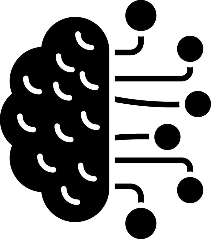 Artificial Intelligence Glyph Icon vector