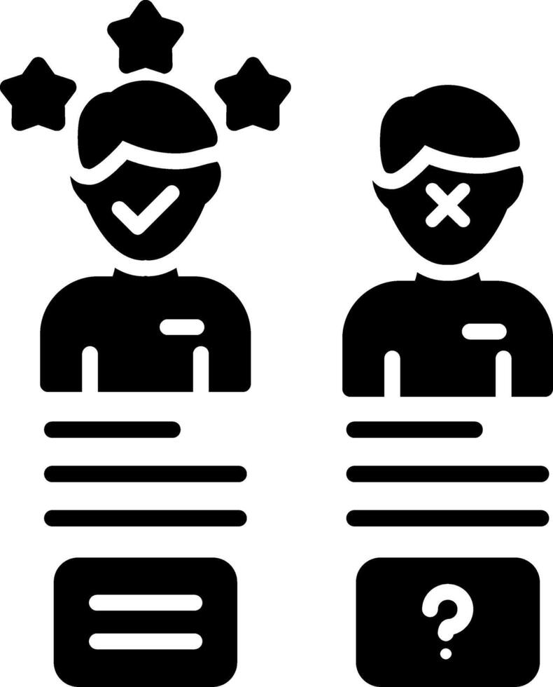 Candidate Glyph Icon vector