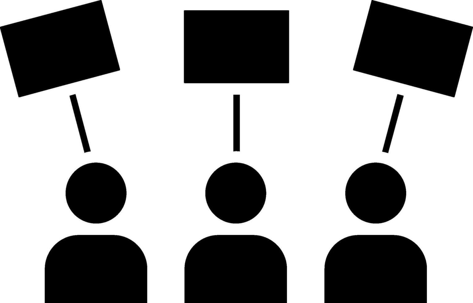 Demonstration Glyph Icon vector