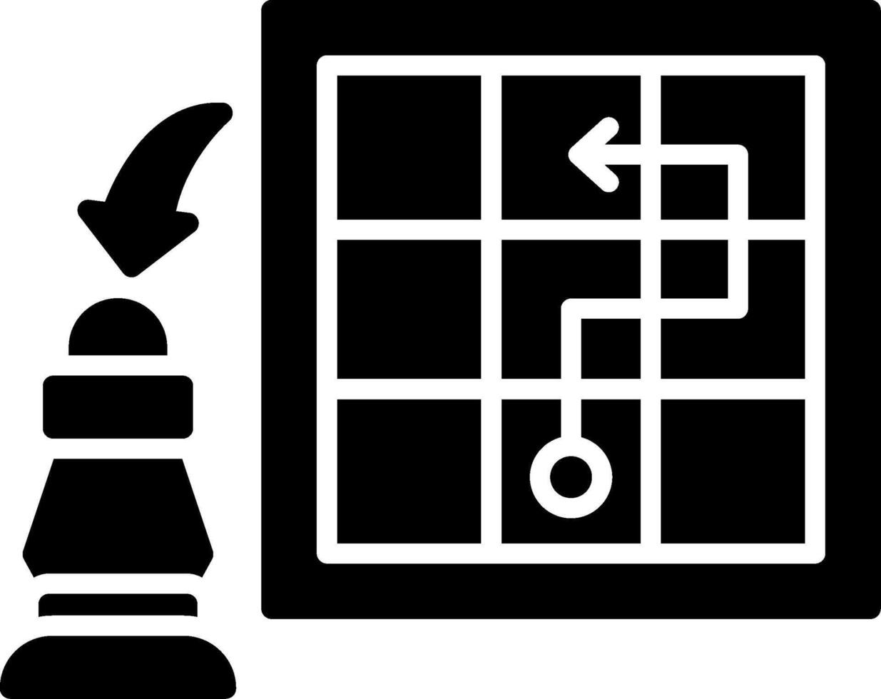 Chess Pawn Glyph Icon vector