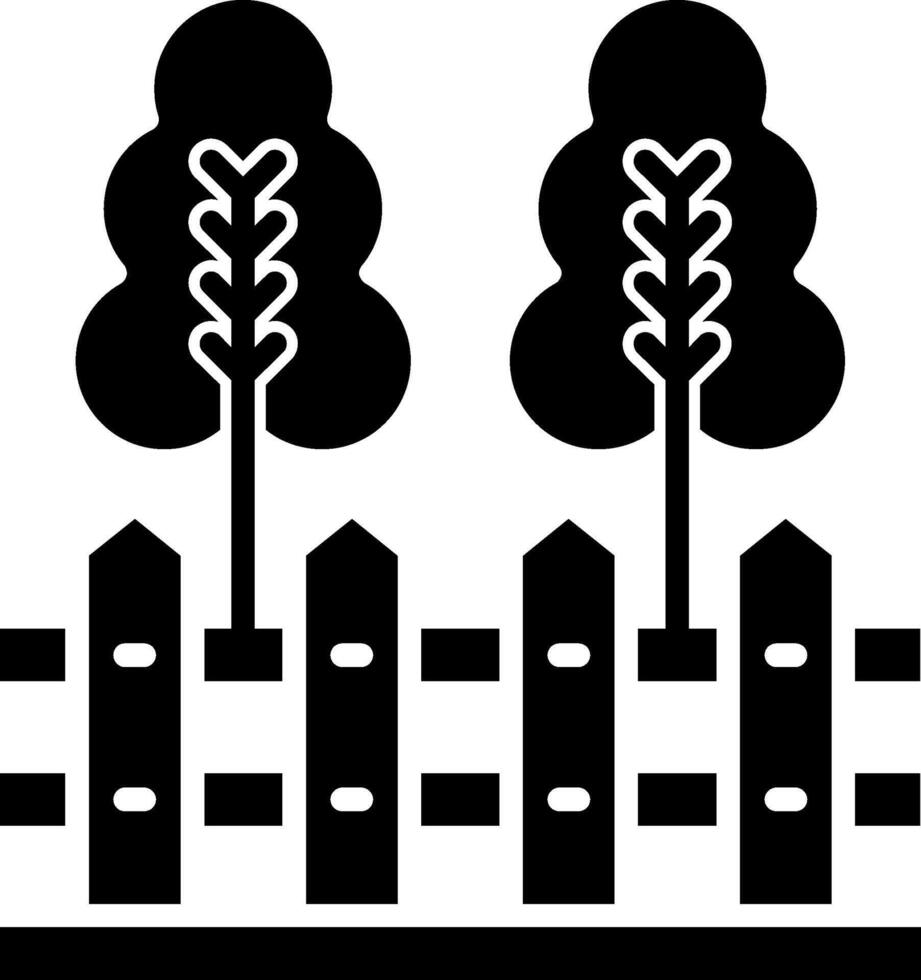 Fence Glyph Icon vector