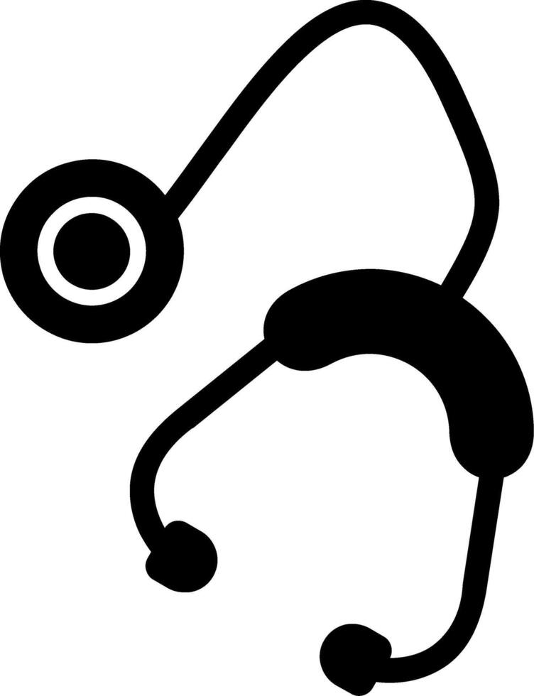 Doctors Stethoscope Glyph Icon vector