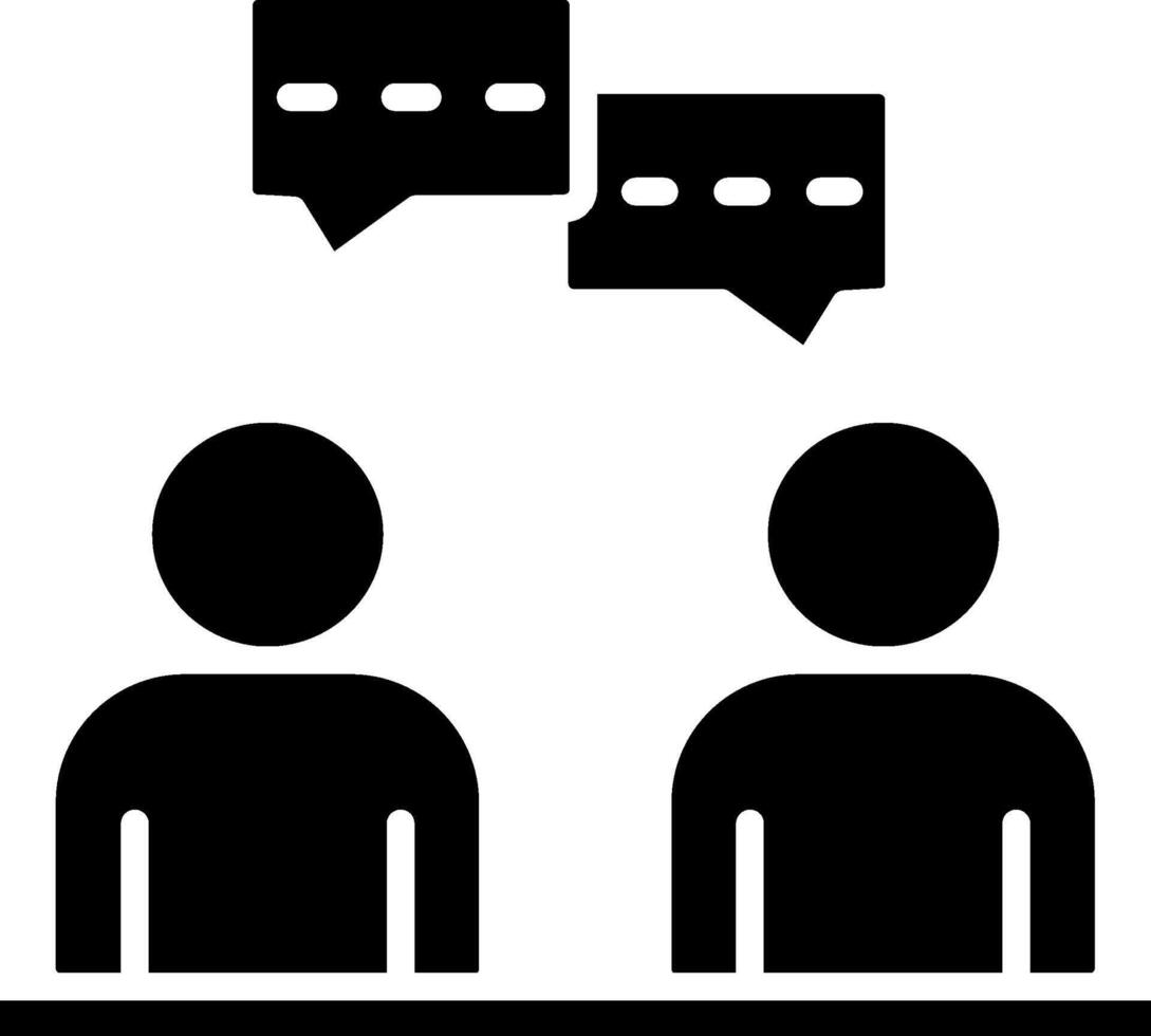 Discussion Glyph Icon vector