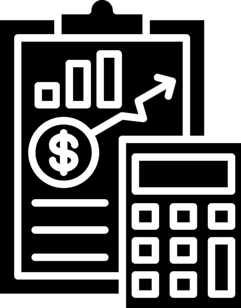 Financial Planning Glyph Icon vector